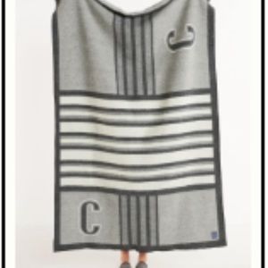 Anthropologie -  Faribault "L” Monogram Wool Blend Throw Blanket NEW